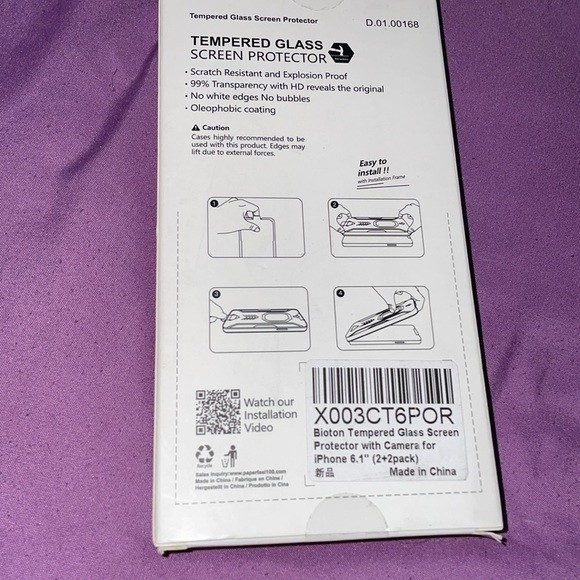 Fabunor Tempered Glass Screen Protector Compatible with iPhone 14 (6.1 inch 2022 - Picture 11 of 13